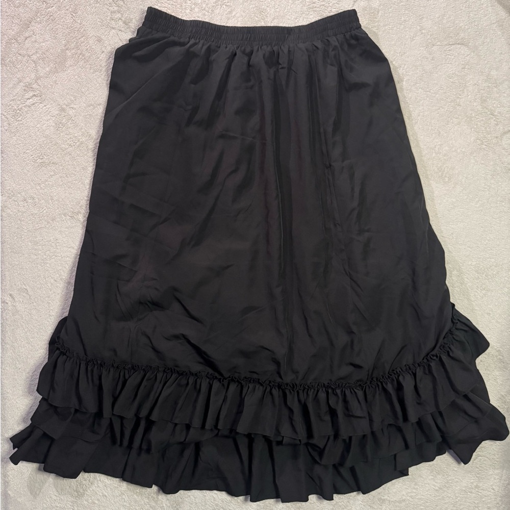 Black Ruffled Skirt